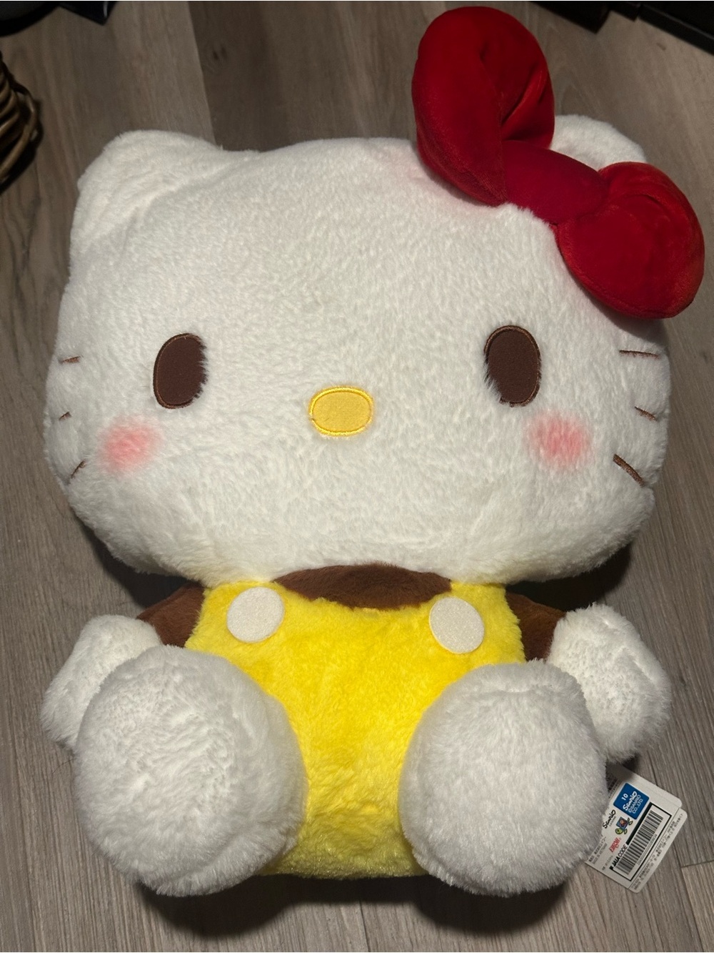 Hello Kitty Plush Toy - White with Red Bow and Yellow Outfit